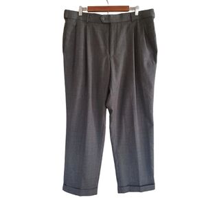 STAFFORD 38 X 29 Men's Gray Dress Slacks Professional Business Cuffed Pants